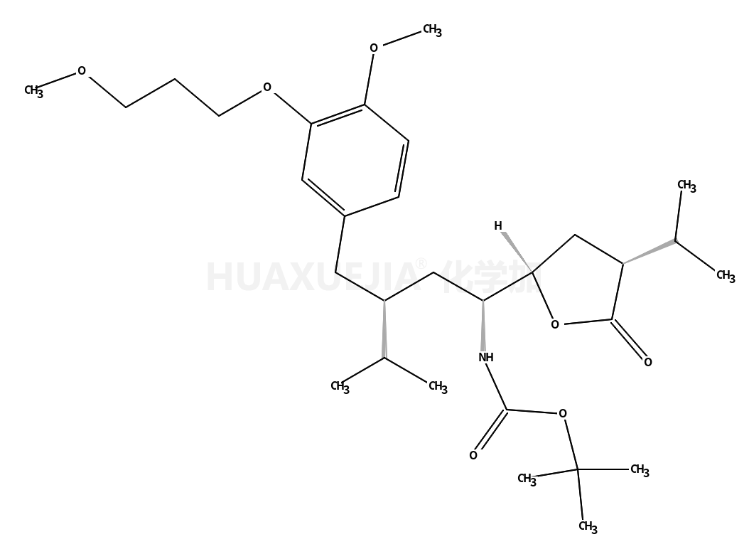 tert-butyl N-[(1S,3S)-3-[[4-methoxy-3-(3-methoxypropoxy)phenyl]methyl]-4-methyl-1-[(2S,4S)-5-oxo-4-propan-2-yloxolan-2-yl]pentyl]carbamate