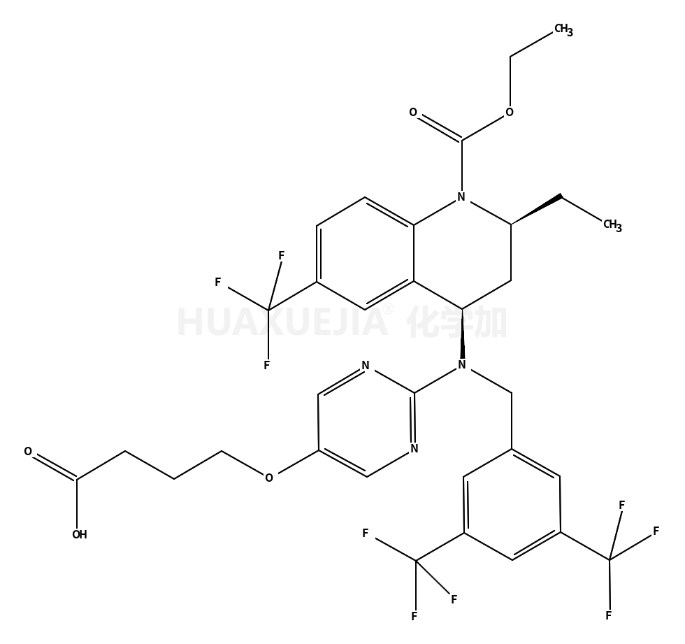 4-((2-((3,5-双(三氟甲基)苄基)((2R,4S)-1-(乙氧羰基)-2-乙基-6-(三氟甲基)-1,2,3,4-四氢喹啉-4-基)氨基)-5-嘧啶基)氧代)丁酸