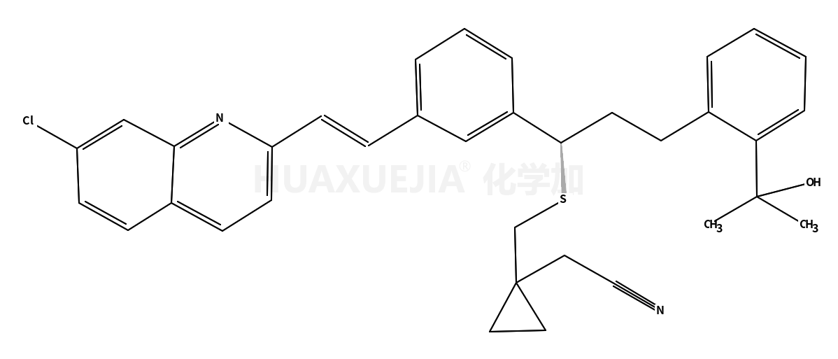 2-(1-((((R)-1-(3-((E)-2-(7-chloroquinolin-2-yl)vinyl)phenyl)-3-(2-(2-hydroxypropan-2-yl)phenyl)propyl)sulfanyl)methyl)cyclopropyl)acetonitrile
