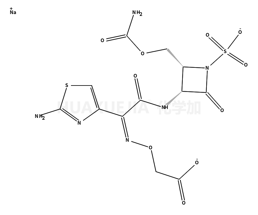 (+)-[[2Z-[2-[[(2S,3S)-2-[[(氨基羰基)氧代]甲基]-4-氧-1-硫代-3-吖丁啶基]氨基]-1-(2-氨基-4-噻唑基)-2-氧代亚乙基]氨基]氧代]乙酸二钠盐