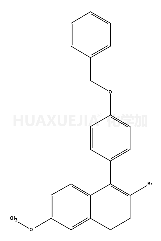 2-Bromo-3,4-dihydro-6-methoxy-1-[4-(phenylmethoxy)phenyl]naphthalene