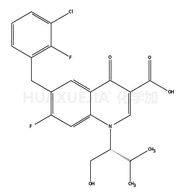 6-[(3-chloro-2-fluorophenyl)methyl]-7-fluoro-1-[(2S)-1-hydroxy-3-methylbutan-2-yl]-4-oxoquinoline-3-carboxylic acid