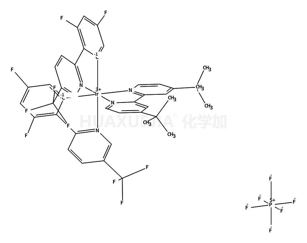 二[2-(2,4-二氟苯基)-5-三氟甲基吡啶][2-2'-联（4-叔丁基吡啶）]铱二(六氟磷酸)盐