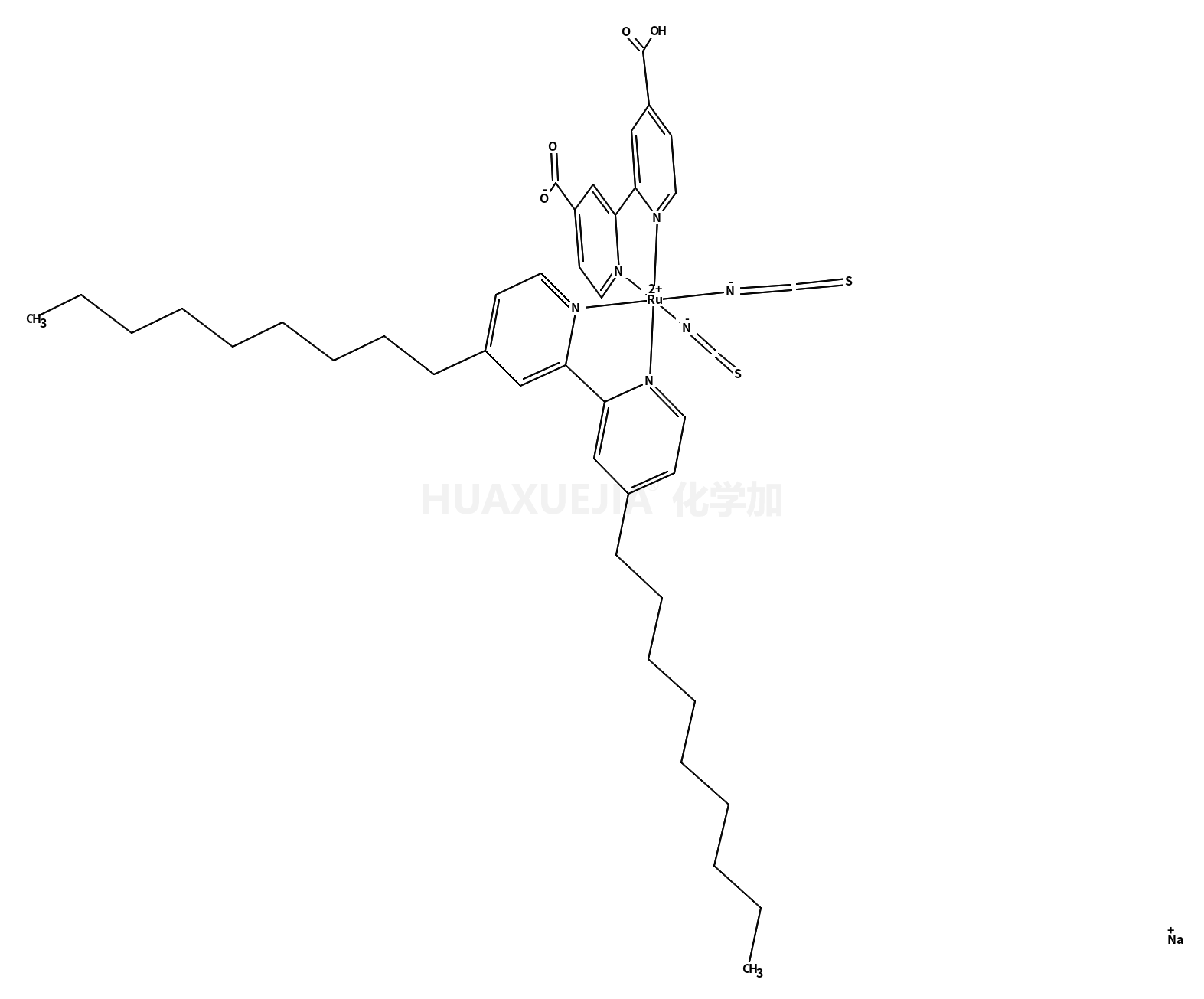 双(异硫氰酸)(2,2 -二吡啶基-4,4 -二甲酸)(4,4 -二壬基-2,2 -二吡啶基)钌(II)钠盐