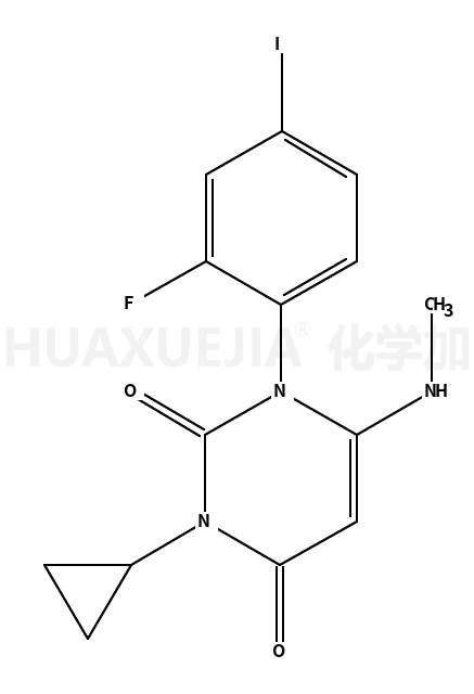 3-Cyclopropyl-1-(2-fluoro-4-iodophenyl)-6-(methylamino)-2,4(1H,3H )-pyrimidinedione