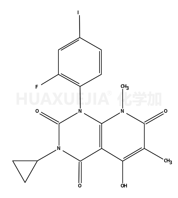 3-Cyclopropyl-1-(2-fluoro-4-iodophenyl)-5-hydroxy-6,8-dimethylpyr ido[2,3-d]pyrimidine-2,4,7(1H,3H,8H)-trione