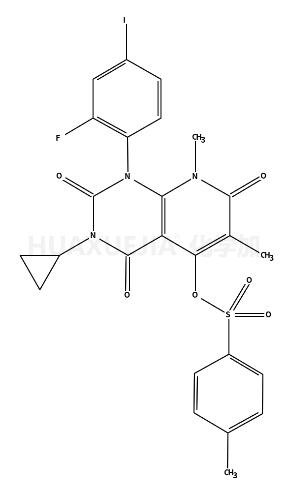 3-Cyclopropyl-1-(2-fluoro-4-iodophenyl)-6,8-dimethyl-2,4,7-trioxo -1,2,3,4,7,8-hexahydropyrido[2,3-d]pyrimidin-5-yl 4-methylbenzene sulfonate