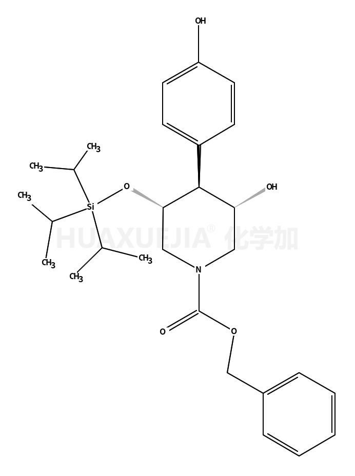 (3R,4r,5s)-苄基3-羟基-4-(4-羟基苯基)-5-((三异丙基甲硅烷基)氧基)哌啶-1-羧酸