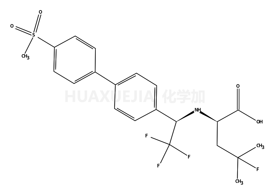 (S)-4-氟-4-甲基-2-((S)-2,2,2-三氟-1-(4-(甲基磺酰基)联苯-4-基)乙基氨基)戊酸