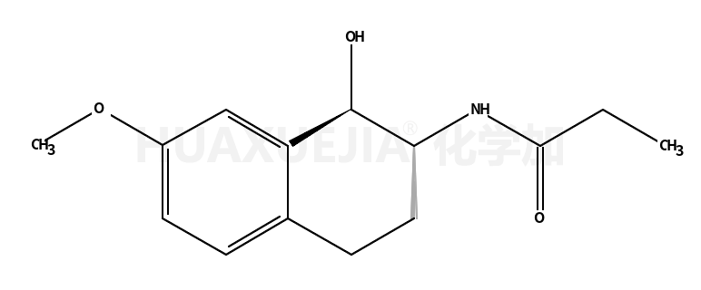 Propanamide, N-(1,2,3,4-tetrahydro-1-hydroxy-7-methoxy-2-naphthalenyl)-, (1S-trans)