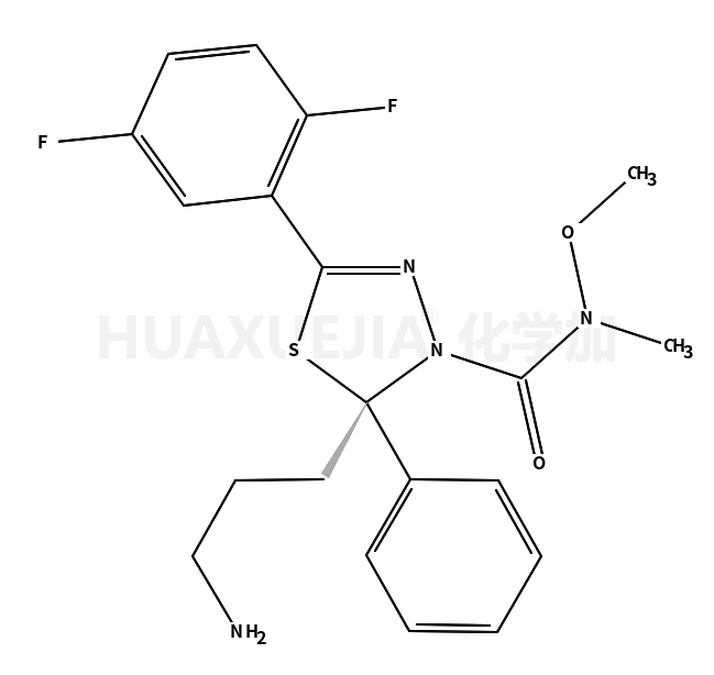(2S)-2-(3-aminopropyl)-5-(2,5-difluorophenyl)-N-methoxy-N-methyl-2-phenyl-1,3,4-thiadiazole-3-carboxamide