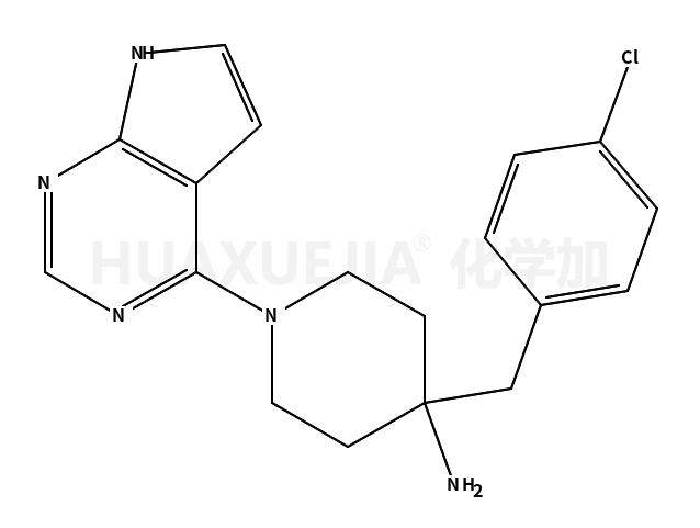 4-(4-氯苯基)甲基-1-(7H-吡咯并2,3-d嘧啶-4-基)-4-哌啶胺