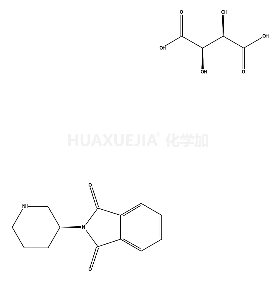 2-(3R)-3-哌啶-1H-异吲哚-1,3(2H)-二酮 D-(-)-酒石酸盐