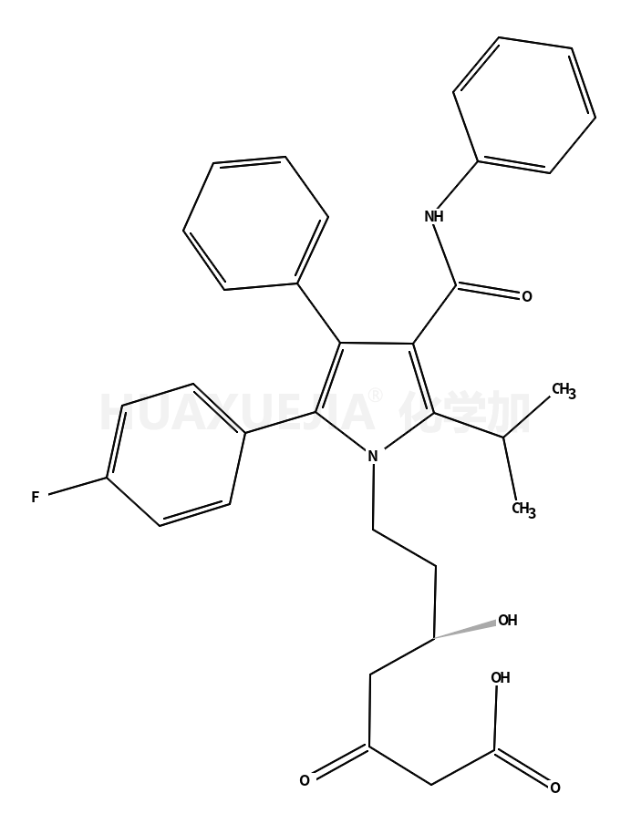 7-[2-(4-Fluorophenyl)-5-isopropyl-3-phenyl-4-(phenylcarbamoyl)-1H -pyrrol-1-yl]-5-hydroxy-3-oxoheptanoic acid