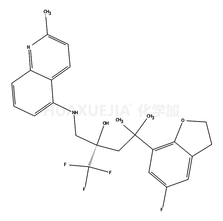 (2R)-1,1,1-trifluoro-4-(5-fluoro-2,3-dihydro-1-benzofuran-7-yl)-4-methyl-2-[[(2-methylquinolin-5-yl)amino]methyl]pentan-2-ol