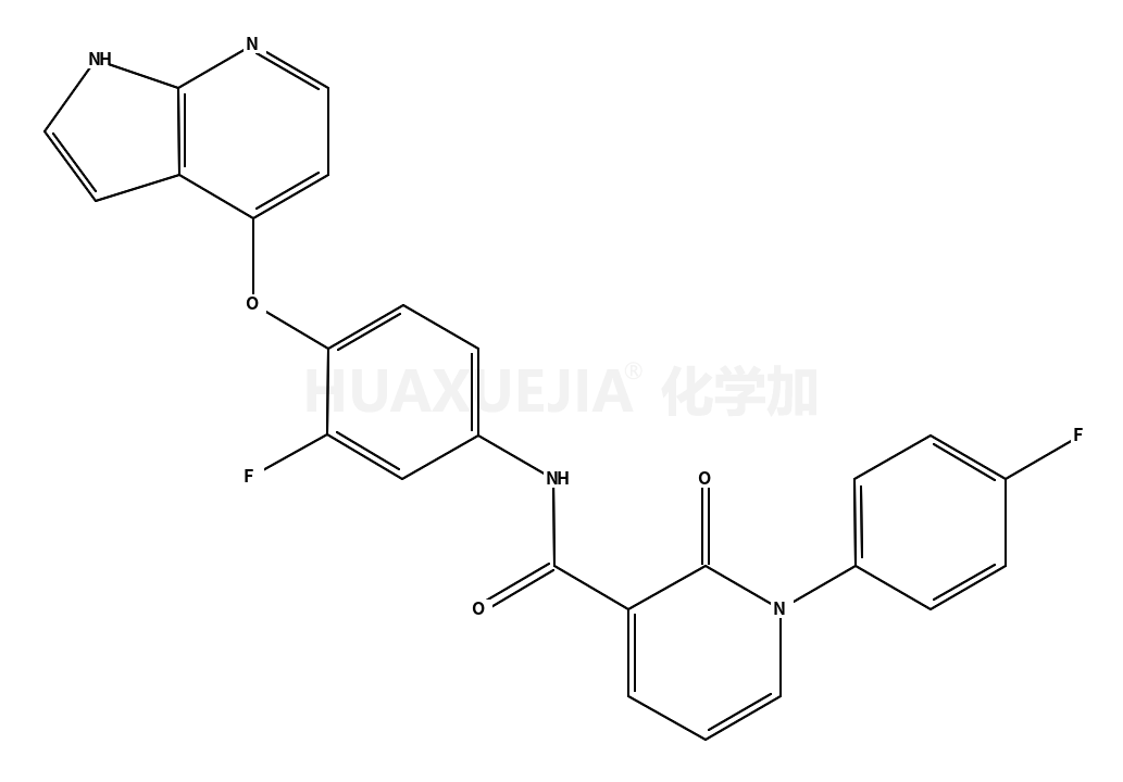 1-(4-氟苯基)-N-[3-氟-4-(1H-吡咯并[2,3-b]吡啶-4-基氧基)苯基]-1,2-二氢-2-氧代-3-吡啶甲酰胺