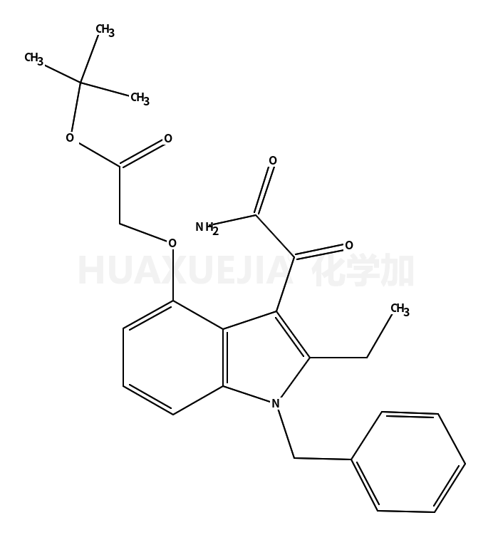 2-(3-(2-氨基-2-氧代乙酰基)-1-苄基-2-乙基-1H-吲哚-4-基氧基)乙酸叔丁酯