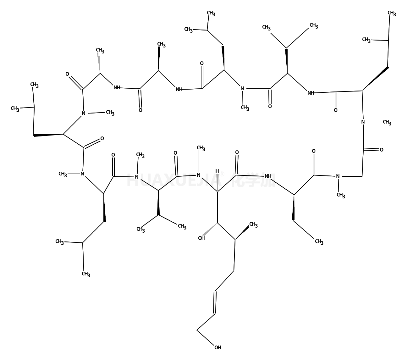 (6S,9R,12R,15S,18S,30S)-33-[(1R,2R,4E)-1,6-二羥基-2-甲基己-4-烯-1-基]-30-乙基-1,4,7,10,12,15,19,25,28-九甲基-3,21-二(1-甲基乙基)-6,9,18,24-四(2-甲基丙基)-1,4,7,10,13,16,19,22,25,28,31-十一氮雜環(huán)三三十烷-2,5,8,11,14,17,20