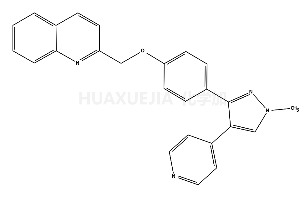 2-[[4-[1-甲基-4-(4-吡啶基)-1H-吡唑-3-基]苯氧基]甲基]-喹啉
