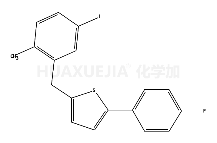 2-(4-氟苯基)-5-[(5-碘-2-甲基苯基)甲基]噻吩