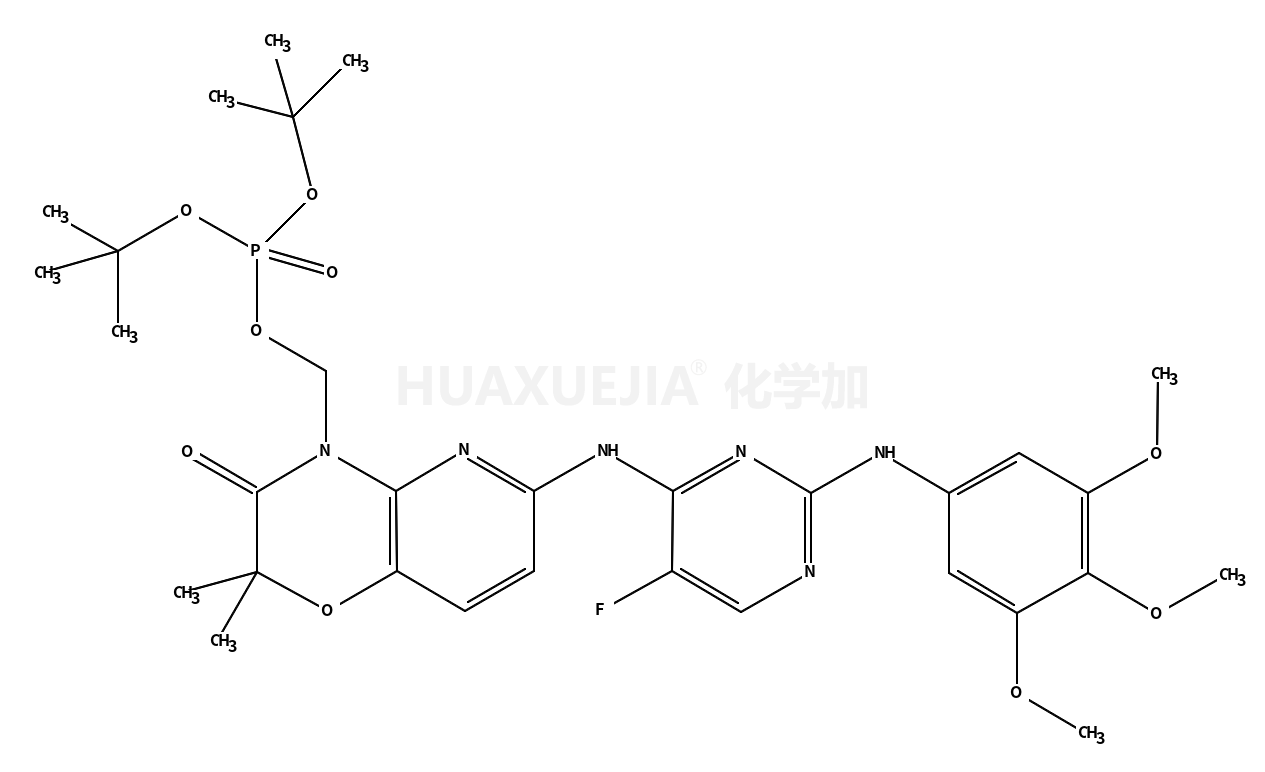 Ditert-butyl [6-[[5-fluoro-2-(3,4,5-trimethoxyanilino)pyrimidin-4-yl]amino]-2,2-dimethyl-3-oxo-pyrido[3,2-b][1,4]oxazin-4-yl]methyl phosphate