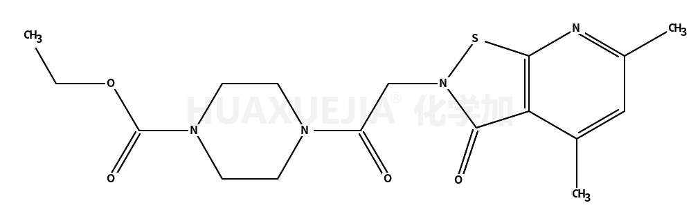 1-Piperazinecarboxylic acid, 4-[2-(4,6-dimethyl-3-oxoisothiazolo[5,4-b]pyridin-2(3H)-yl)acetyl]-, ethyl ester