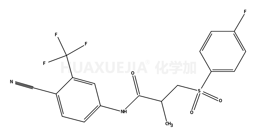 N-[4-cyano-3-(trifluoromethyl)phenyl]-3-(4-fluorophenyl)sulfonyl-2-methylpropanamide