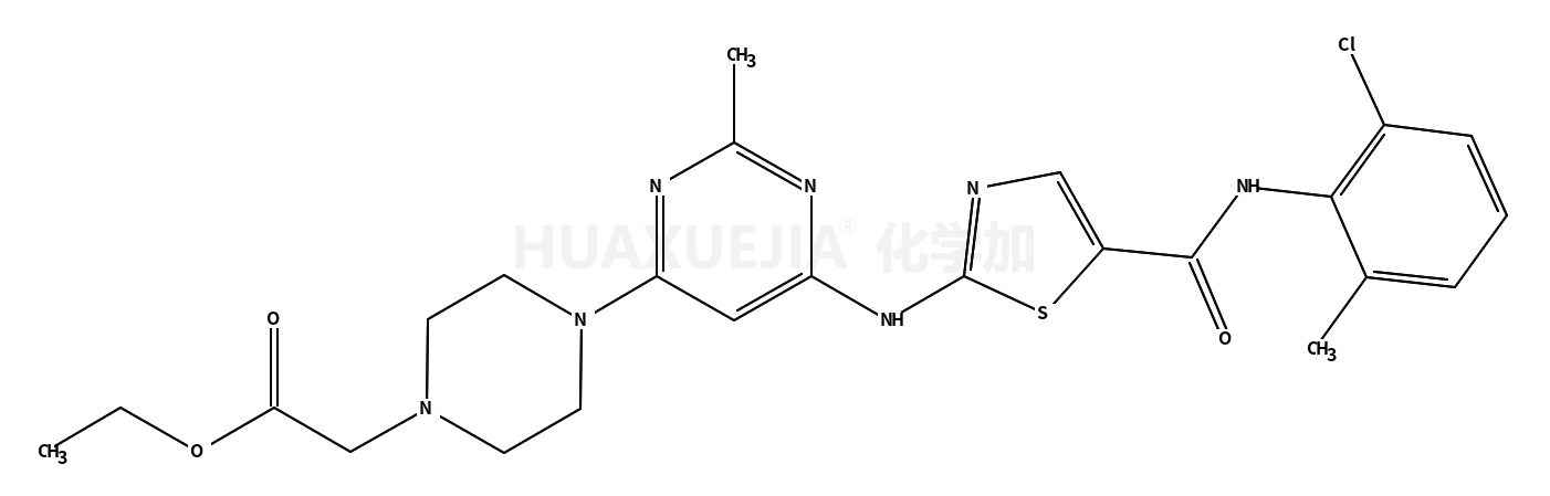ethyl 2-[4-[6-[[5-[(2-chloro-6-methylphenyl)carbamoyl]-1,3-thiazol-2-yl]amino]-2-methylpyrimidin-4-yl]piperazin-1-yl]acetate