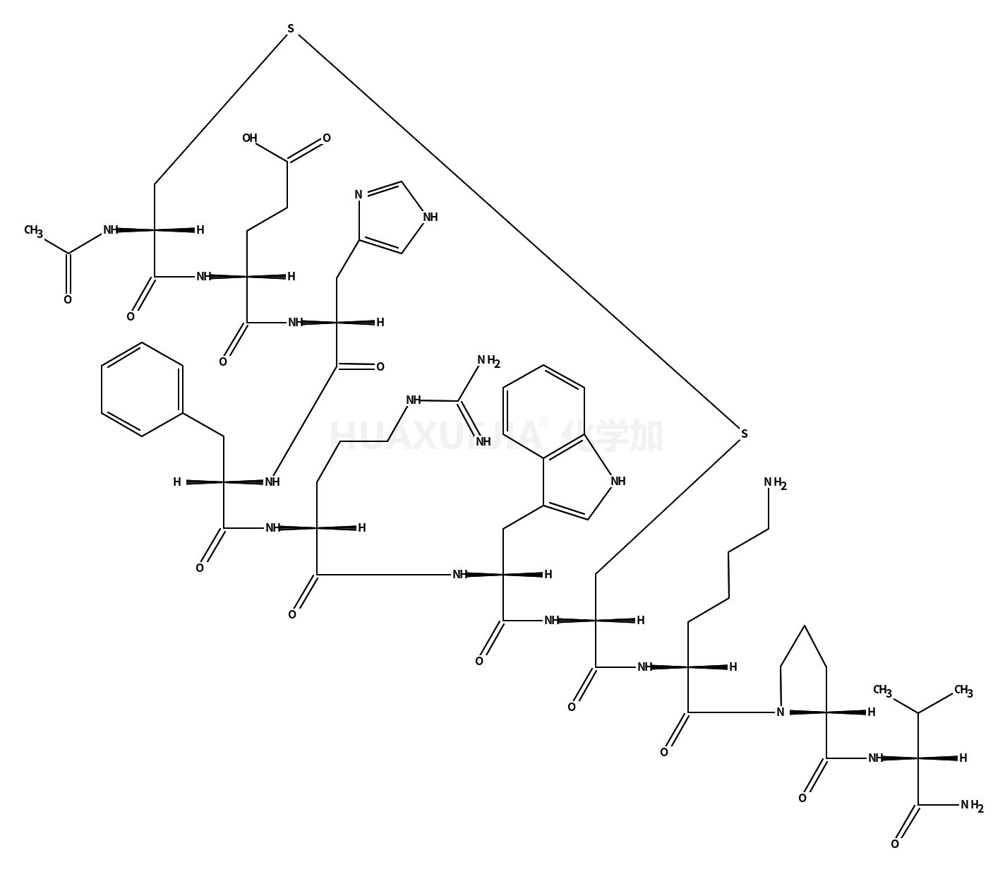 AC-CYS-GLU-HIS-D-PHE-ARG-TRP-CYS-LYS-PRO-VAL-NH2