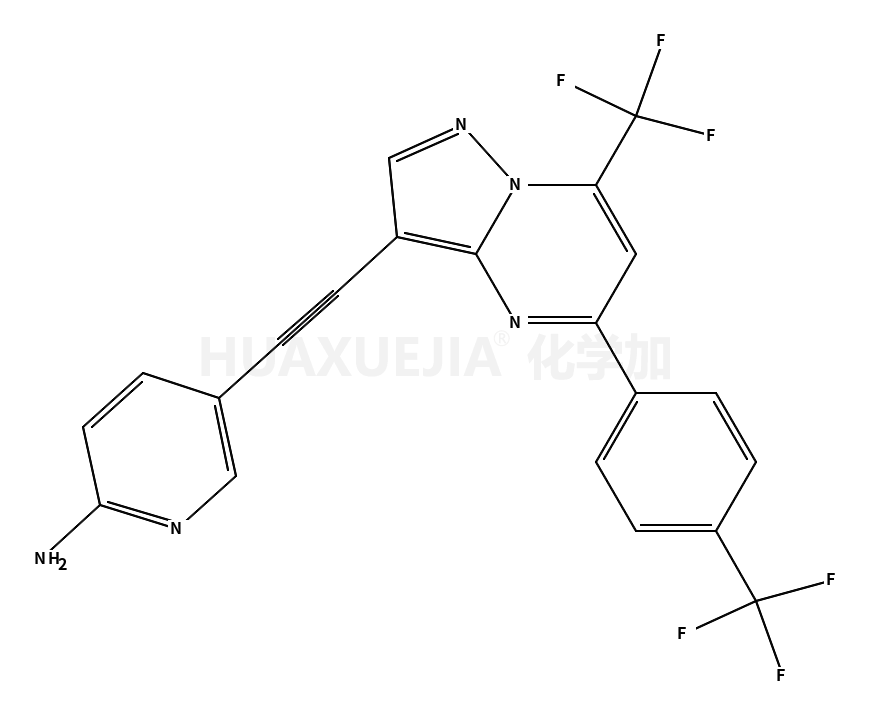 5-((7-(Trifluoromethyl)-5-(4-(trifluoromethyl)phenyl)pyrazolo[1,5-a]pyrimidin-3-yl)ethynyl)pyridin-2-amine