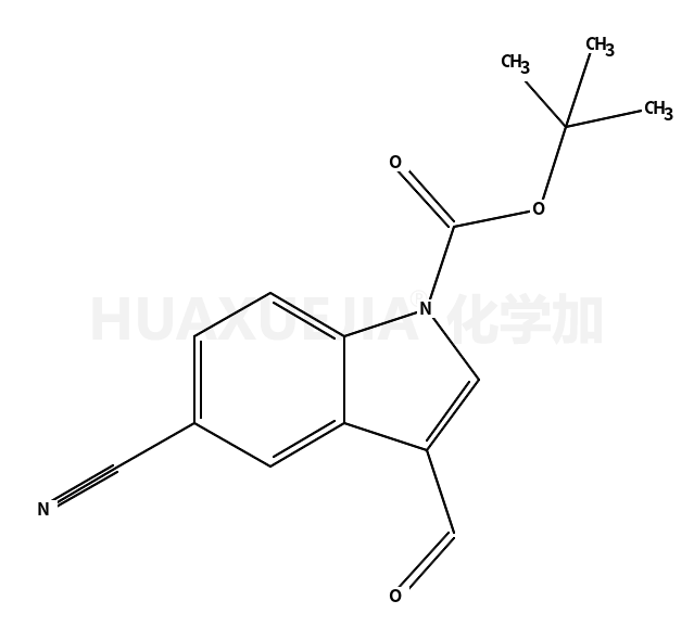 1-Boc-5-氰基-3-甲酰基吲哚