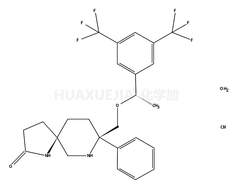 (5S,8S)-8-[[(1R)-1-[3,5-bis(trifluoromethyl)phenyl]ethoxy]methyl]-8-phenyl-1,9-diazaspiro[4.5]decan-2-one,hydrate,hydrochloride