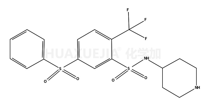 5-(苯磺?；?-N-(哌啶-4-基)-2-(三氟甲基)苯磺酰胺