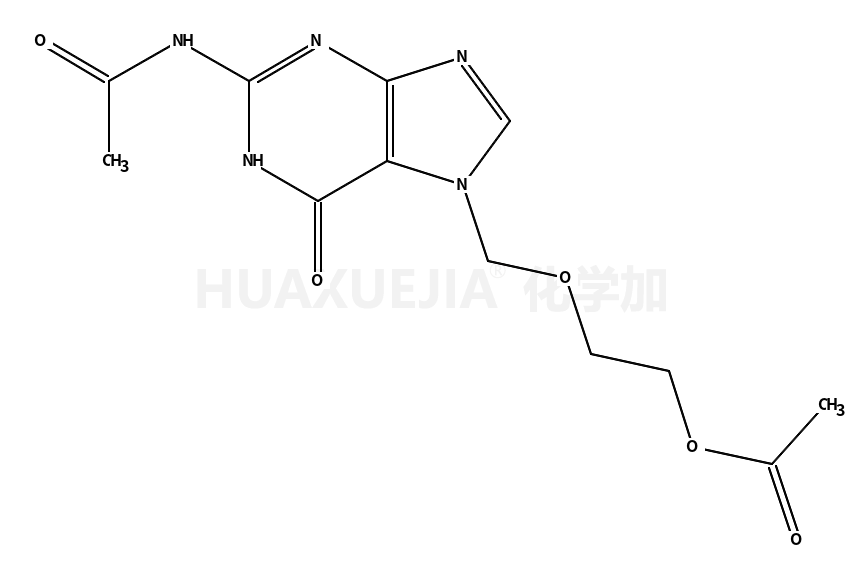 2-[(2-acetamido-6-oxo-3H-purin-7-yl)methoxy]ethyl acetate