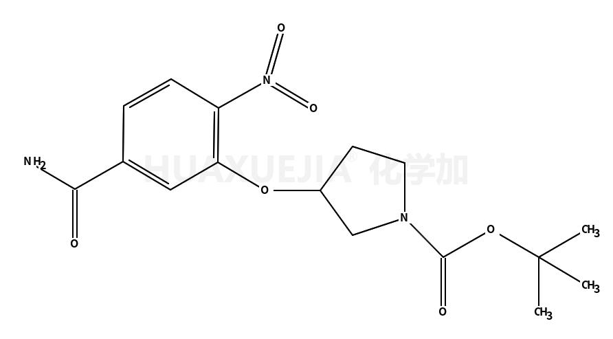 3-(5-carbamoyl-2-nitrophenoxy)-pyrrolidine-1-carboxylic acid tert-butyl ester