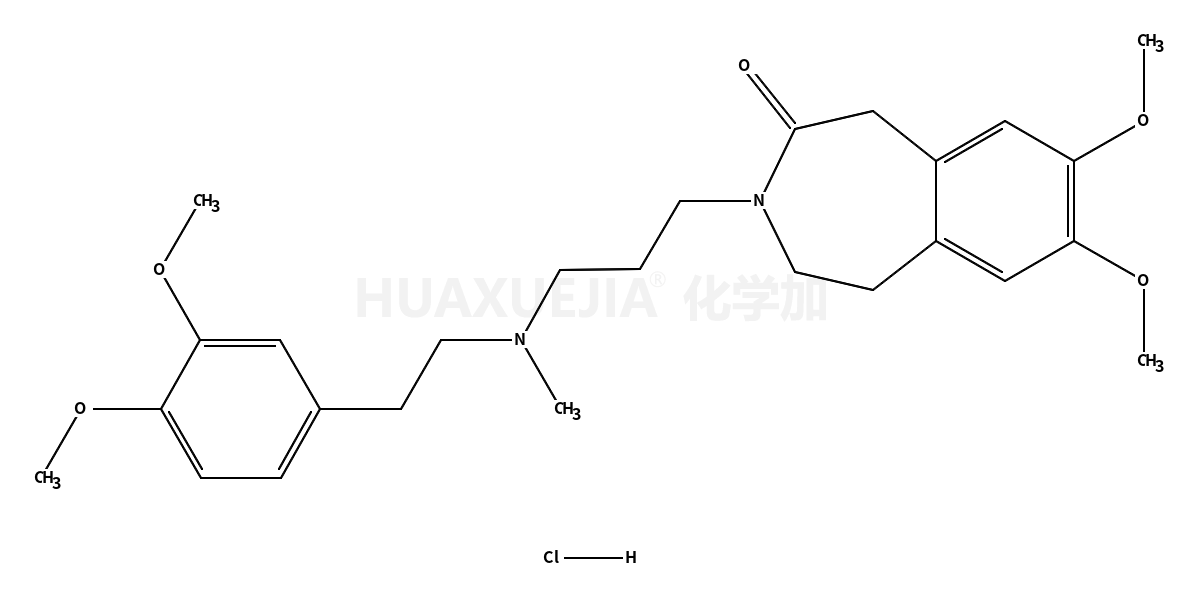 3-[3-[[2-(3,4-二甲氧基苯基)乙基]甲基氨基]丙基]-1,3,4,5-四氢-7,8-二甲氧基-2H-3-苯并氮杂-2-酮盐酸盐