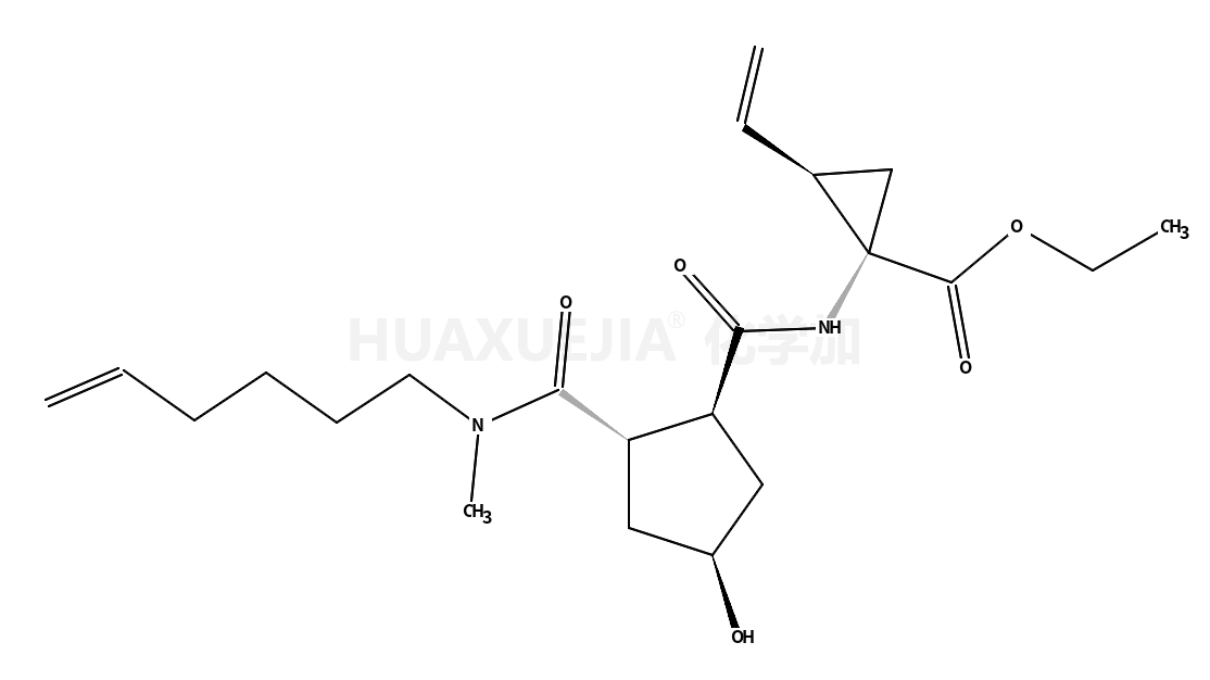 (1S,2R)-1-((1R,2R,4S)-2-(5-烯己基(甲基)氨甲酰基)-4-羟基环戊甲酰胺基)-2-乙烯基-环丙烷羧酸乙酯