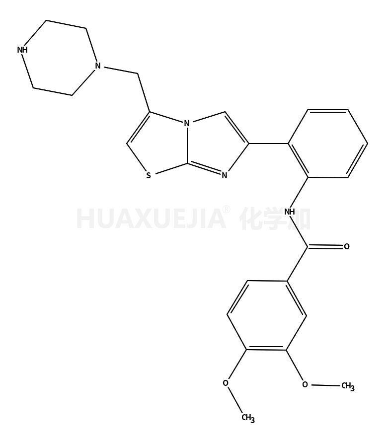 3,4-dimethoxy-N-[2-[3-(1-piperazinylmethyl)imidazo[2,1-b]thiazol-6-yl]phenyl]Benzamide