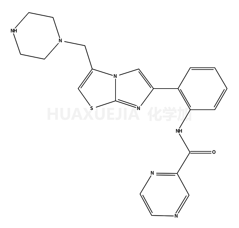 N-(2-(3-(哌嗪-1-甲基)咪唑并[2,1-b]噻唑-6-基)苯基)吡嗪-2-羧酰胺