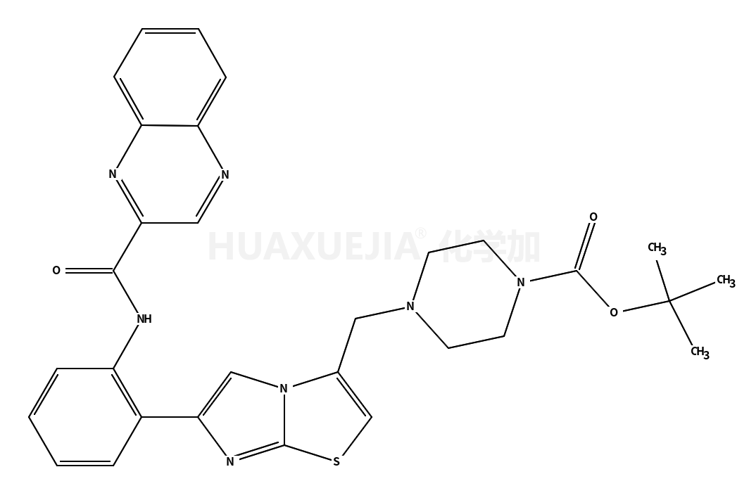 4-[[6-[2-[(2-喹噁啉羰基)氨基]苯基]咪唑并 [2,1-b]噻唑-3-基]甲基]-1-哌嗪羧酸 1,1-二甲基乙酯