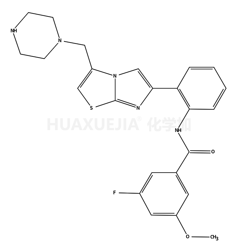 3-氟-5-甲氧基-n-(2-(3-(哌嗪-1-甲基)咪唑并[2,1-b]噻唑-6-基)苯基)苯甲酰胺