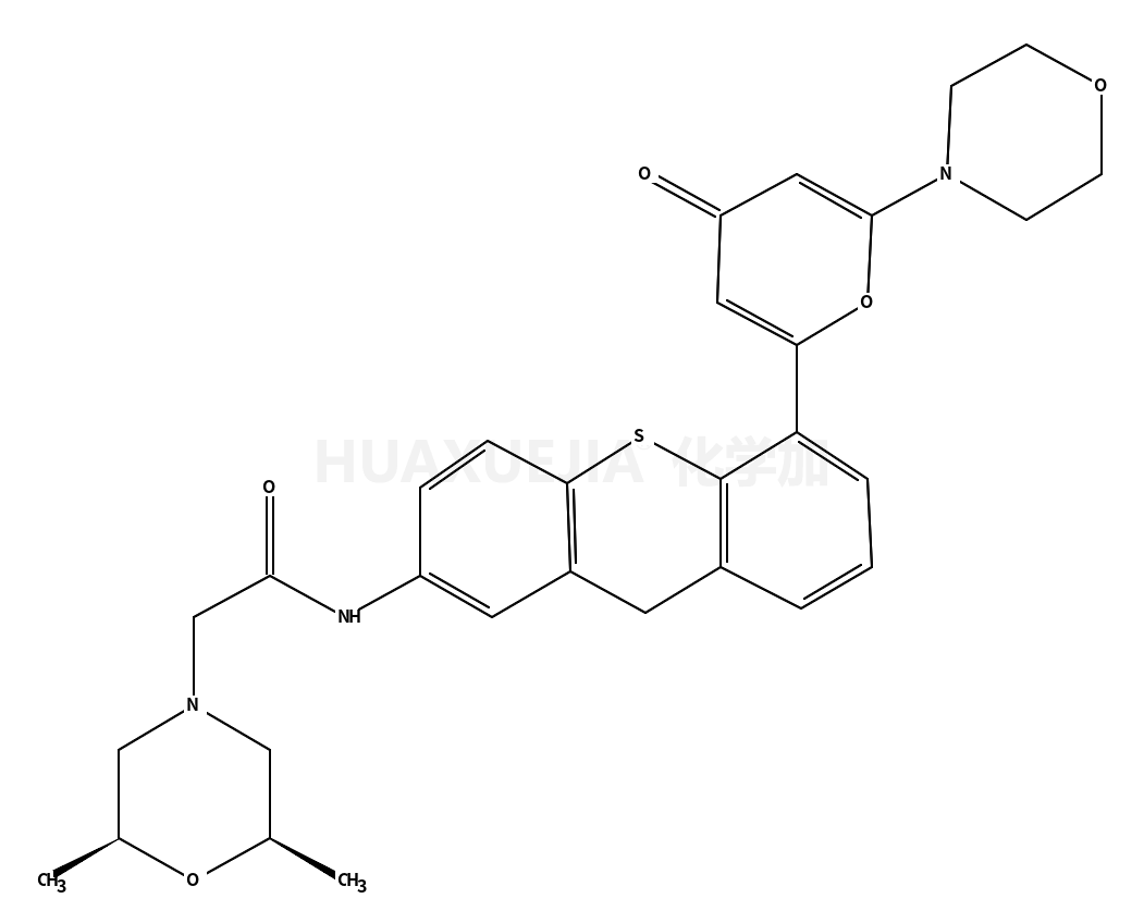 (2R,6S)-2,6-二甲基-N-[5-[6-(4-吗啉基)-4-氧代-4H-吡喃-2-基]-9H-噻吨-2-基]-4-吗啉乙酰胺