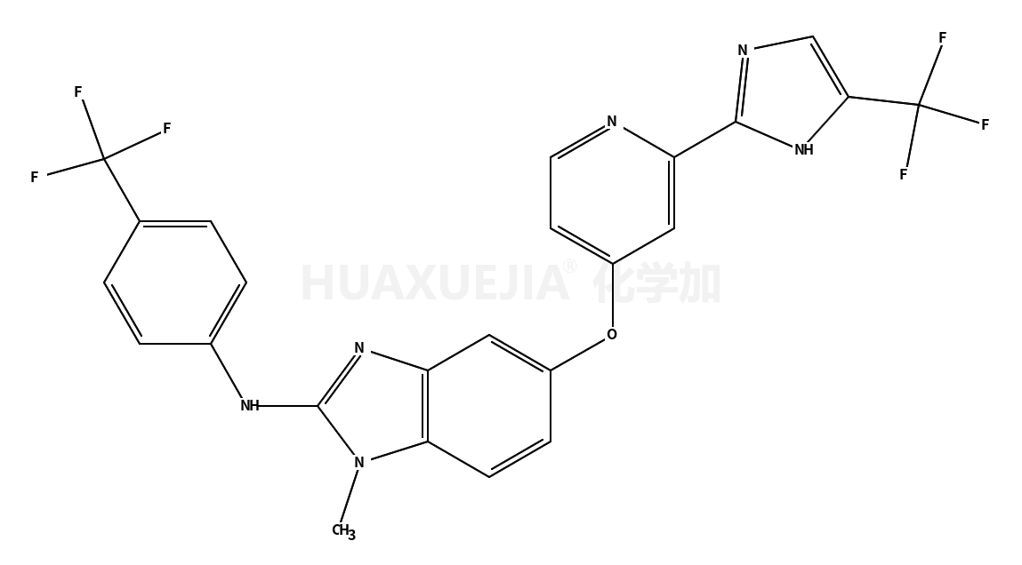 1-methyl-5-[2-[5-(trifluoromethyl)-1H-imidazol-2-yl]pyridin-4-yl]oxy-N-[4-(trifluoromethyl)phenyl]benzimidazol-2-amine