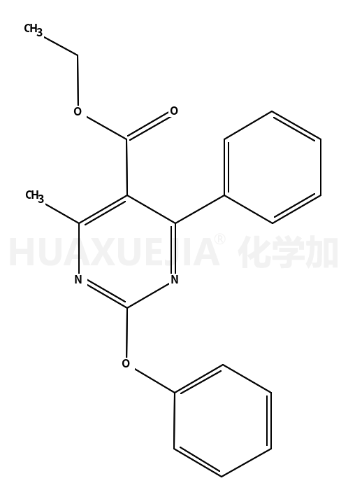 5-Pyrimidinecarboxylic acid, 4-methyl-2-phenoxy-6-phenyl-, ethyl ester