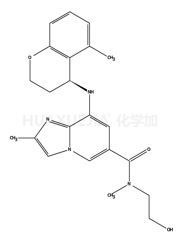 N-(2-hydroxyethyl)-N,2-dimethyl-8-[[(4R)-5-methyl-3,4-dihydro-2H-chromen-4-yl]amino]imidazo[1,2-a]pyridine-6-carboxamide