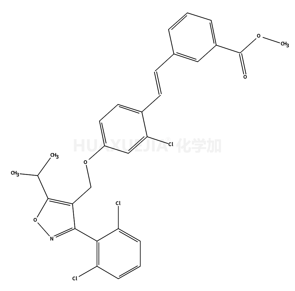 methyl 3-[(E)-2-[2-chloro-4-[[3-(2,6-dichlorophenyl)-5-propan-2-yl-1,2-oxazol-4-yl]methoxy]phenyl]ethenyl]benzoate