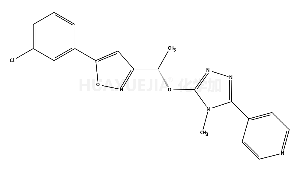 5-(3-chlorophenyl)-3-[(1R)-1-[(4-methyl-5-pyridin-4-yl-1,2,4-triazol-3-yl)oxy]ethyl]-1,2-oxazole