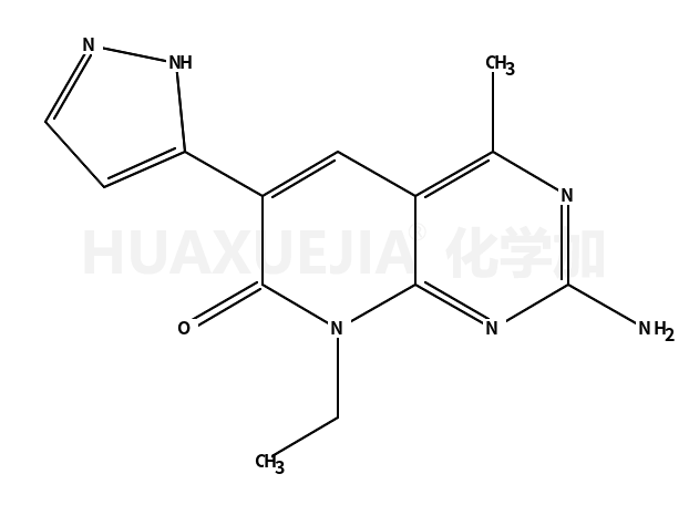 2-氨基-8-乙基-4-甲基-6-(1H-吡唑-5-基)吡啶并[2,3-d]嘧啶-7(8h)-酮