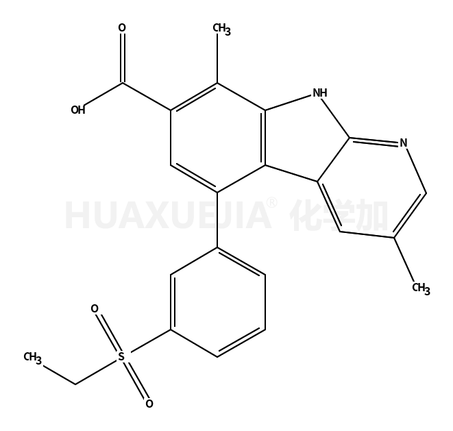 5-[3-(Ethylsulfonyl)phenyl]-4,8-dimethyl-9H-pyrido[2,3-b]indole-7 -carboxylic acid