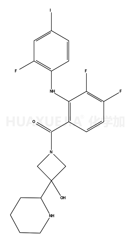 1-[[3,4-二氟-2-[(2-氟-4-碘苯基)氨基]苯基]羰基]-3-(哌啶-2-基)氮杂环丁-3-醇
